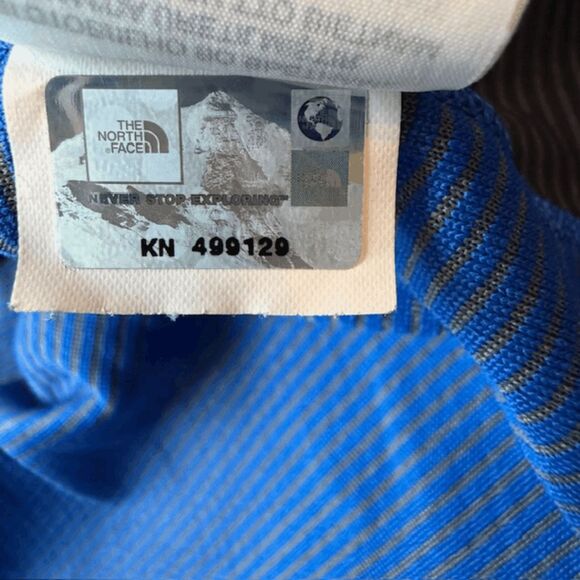 The North Face Men's Flashdry Long Sleeve Athletic T-Shirt Blue Gray Size Medium - Picture 7 of 10